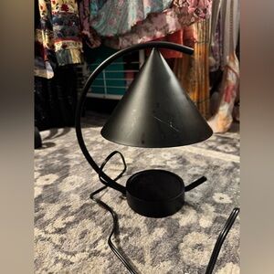 Tsukimi Candle Warmer Sleek Black Cone Table Lamp